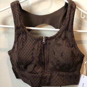 *NWT* Varley XS Bracken Snakeskin bra